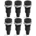 Create idea 6Pcs 10A 250V Fuse Panel Mount Holder Bracket for 5.2x20mm Glass Fuses