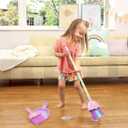 Battat Play Circle Broom & Hand Broom Dustpan Accessory House Cleaning Toys Pretend Play Mighty Tidy Sweep Set 3+ Years, child-size