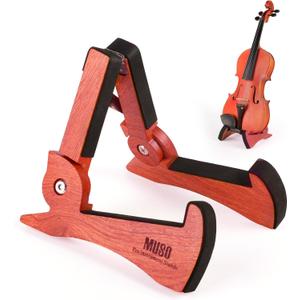MUSO Violin Stand, Ukulele Stand Premium Solid Wood, Lightweight&Stylish Holder for Violin,Ukulele and Banjo Rabbit-Shape Patented