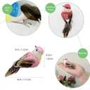 LWINGFLYER 12pcs Clip on Artificial Birds Small Feather Birds Ornament for Spring Tree Decoration Wreaths Crafts Floral Arrangements (Model - Y18)