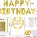 2 x 9-Pieces Gold Birthday Candles Set - Long Thin Birthday Candles, Cake Topper Decoration, Birthday Balloons, Cake Candles for Birthday Wedding Decorations Silver Birthday Candle