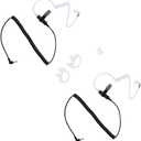 Police Earpiece 3.5 mm 1 pin Listen Only Acoustic Tube Earpiec Surveillance Headset with One Pair Medium Earmolds for 2 Way Radios Speaker Mics