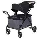 Baby Trend Tour LTE 2-in-1 Stroller Wagon, Gravity Black