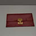 Verdusa Women's Clutch Evening Bags Trendy Envelope Handbags Metallic Purses Burgundy One Size