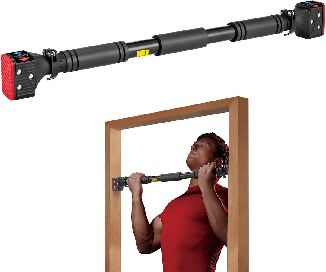 Pull-Up Bar For Door Frame Chin Up Bar Upper Body Workout 28.3"- 37.8" Adjustable Portable Training Pull-Up Bars without Screw - Adjustable Width Locking Mechanism