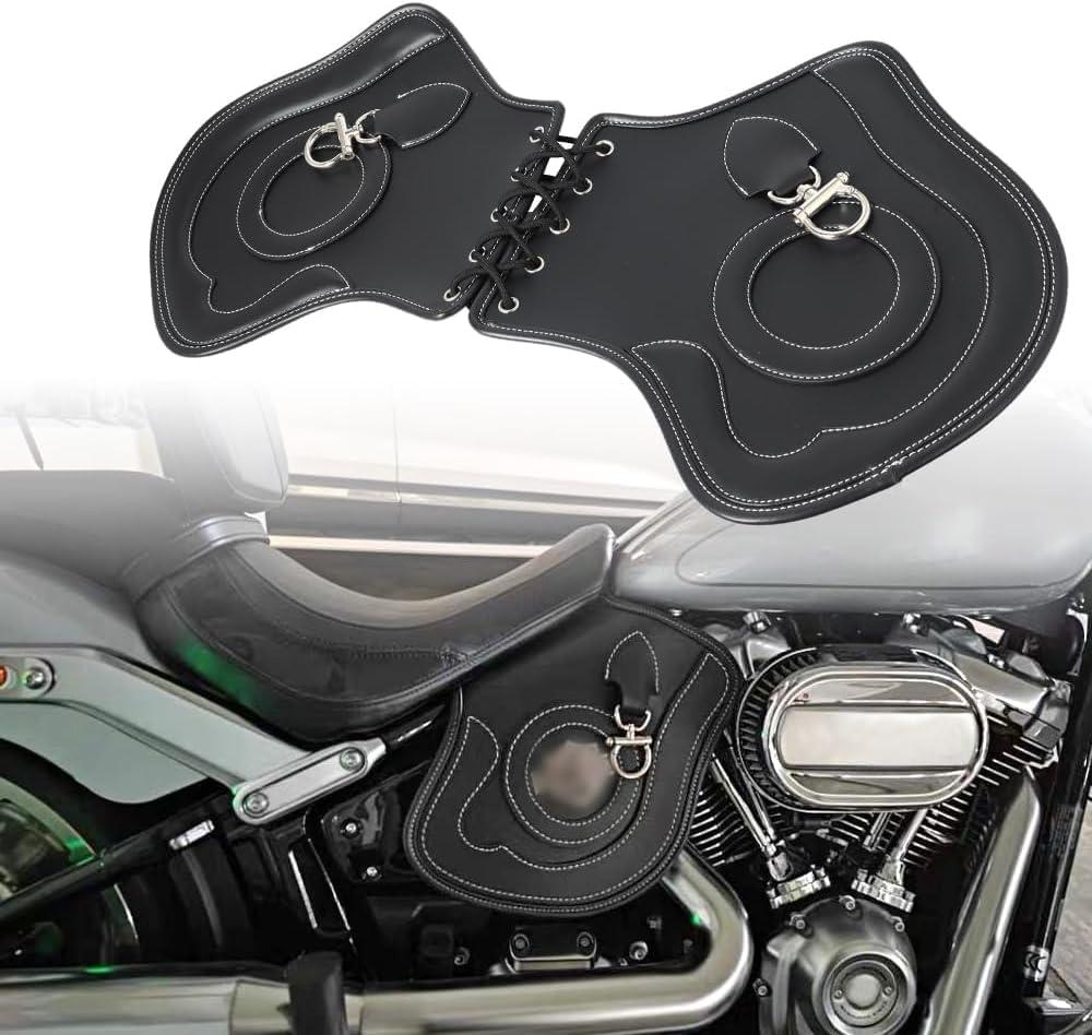 Motorcycle Universal PU Leather Heat Saddle Shield Deflector for Harley Sportster s 1250 Touring Electra Glide Road Glide Road King Softail Breakout Indian Scout and Scout Bobber
