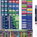 2026 World Soccer Tournament Schedule Poster Set Dry Erase(3PCS), 4013 Inches Double-Sided Schedule Poster with Group Stage, Knockout Rounds, Team Profiles, and Match Details for All 104 Games, 2026 Soccer Tournament Wallchart for Home, Bar, Party Decorations