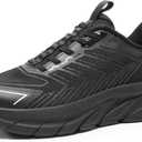 Men's Slip On Walking Shoes Running Comfortable Tennis Breathable Non Slip Athletic Gym Workout Cross Training Fashion Sneakers (9.5, All Black)