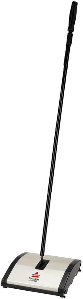 Bissell Natural Sweep Carpet and Floor Sweeper with Dual Brush Rotating System and 2 Corner Edge Brushes, 92N0A, 4.2 lb.