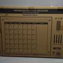 Real Glass Dry Erase Calendar, 18" x 24", Bright White Tempered Glass Surface, Frameless Wall Mount, with 4 Assorted Color Markers and Eraser, by Better Office Products