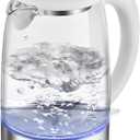 Cosori Electric Kettle, No Plastic Filter & Spout, Tea Kettle & Hot Water Boiler For Coffee & Tea, Water Heater & Teapot, Automatic Shut Off, Borosilicate glass, White, 1.7L/1500W (1.8 Quarts)