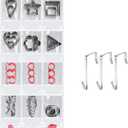 Cookie Cutter Storage Bag, Cake Decorating Supplies Accessories Bag, 15 Large 7 x 5.5 inches Pockets Hanging Transparent Cookie Cutter Organizer on The Door, Baking Supplies Storage