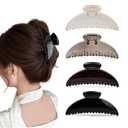 Large Acrylic Hair Claw Clips for Thick Hair, 5 inch Clear Tight Strong Hold Hair Claw Clips for Women Girls