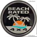 4 x 4 3D Emblem Automotive Badge Round Emblem Decals Car Badge Decals Stickers Stickers (B R)