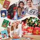 12 Set/384 Pcs Christmas Stationery Party Favors Bulk Christmas Classroom Gifts Include 6-in-1 Multicolor Ballpoint Pen Bookmarks Ruler Notebook for Stocking Stuffers Xmas Exchange Gift Prize