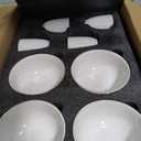 LE TAUCI 16 Piece Dinnerware Set, Arctic White, Stoneware Plates and Bowls With Mugs, Ideal for 4, Serve for 4, Stackable, Lead and Cadmium Free