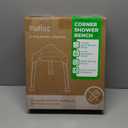 Space-Saving Triangular Shower Chair for Elderly and Disabled, FSA/HSA Eligible 400 lbs Adjustable Shower Stool Seat with Stable-Bracing, Non-Slip Bathtub Chair, Tool-Free Assembly