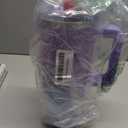40 oz Shiny Tumbler with Handle and Straw,Stainless Steel Tumbler with Lid and Straw,Insulated Travel Mug(Cold for 34 Hours),Water Bottle for Iced Tea,Coffee (Purple)
