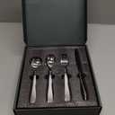 Weighted Utensils for Hand Tremors and Parkinsons, Arthritis, Weak Hand Grip - Weighted Silverware for Hand Tremors - Adaptive Utensils for Elderly - Parkinsons Aids for Living Parkinsons Gadgets Gift (Silver - 4 Pcs)