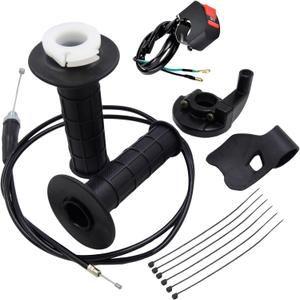 LYMOPYLB Mini Bike Throttle Assembly Throttle Cable Compatible with 50cc 90cc 110cc 125cc 140cc 150cc 200cc & 250cc 4stroke, Kill ONOFF Switch Compatible with Coleman CT200U CT200UEX BT200X