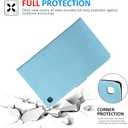 2 x Dteck for Samsung Galaxy Tab A7 Lite 8.7" Case 2021 (SM-T220/T225/T227), Cute Butterfly PU Leather Shell Cover Protective Folio Case with Card Slots/Pocket, Lightweight Slim Fold Stand Case, Blue