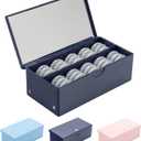 Daily Contact Lens Case - Travel Contact Case, Daily Lens Organizer, Flip Top Eye Contacts Carrier for Disposable Lenses & Dailies, Navy