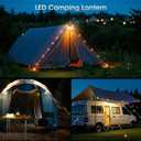 Camping lights string - 2 in 1 upgraded 32.8ft Rechargeable 19 lighting modes tent lights for camping, Quick Storage&Portable LED Lamp for Outdoor Patio Awning Garden Party Decor Essentials(White)