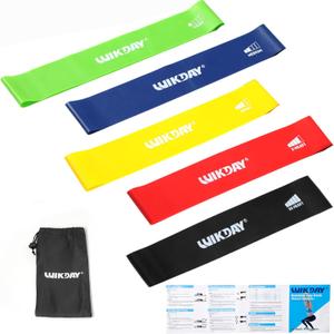 WIKDAY Resistance Bands for Working Out Exercise Loop Bands Workout Bands Set for Men Women Body Stretching, Crossfit Training, Home Workout, Physical Therapy, Booty Legs, Set of 5 (Multicolor)