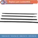 4 Pcs Car Outer Door Window Moulding Trim Weatherstrip Seal Belt Compatible with Honda Vehicle Civic 4 Door Sedan 2016-2021, Replace#72450-TEA-T01 72410-TEA-T01 72950-TEA-T01 72910-TEA-T01