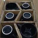 glowworm Ceramic Coffee Mugs Set of 6, 16 Oz Coffee Mugs with Handle, Coffee Cups for Women Men, Wedding Housewarming Gift, Dishwasher & Microwave Safe, Black