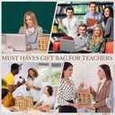 Tenceur 25 Pcs Teacher Appreciation Gifts Bags Bulk for Women Men Teacher Thank You Gifts Paper Bags with Handles for End of Year Graduation Retirement School Staff Coworkers Wrapping Supplies