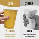 12 Oz Gold Plastic Cups Disposable,100 Count Party Cups for Wedding,Birthday,Picnic,Graduation