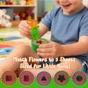 Marlrin Montessori Flower Garden Building Toy for Toddlers, Gardening Set with Watering Can, Shovel, Rake, Shape & Color Sensory Toys, Toddler Summer Outdoor Toys,Preschool Gift for Baby Girls Boys