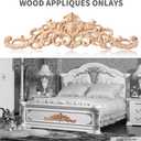 Wood Appliques Onlays, Long Wood Carved Appliques 31.4 * 7.8inch Set for Wall Door Cabinet Mirror Closet Wardrobe Dresser Mantel Staircase DIY Project