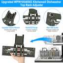 UPGRADED WPW10546503 W10546503 Dishwasher Top Rack Adjuster & W10320664/5 For Kitchenaid Dishwasher Parts Upper Rack KDTE334GPS0 KDFE104HPS0 W10546503 For Kitchen aid Dishwasher Parts,11Pack