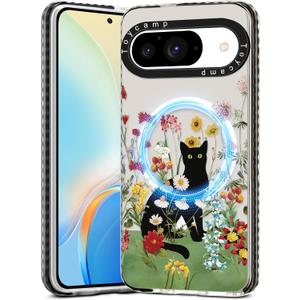 Toycamp for Pixel 9 Pro/Pixel 9 Case - Compatible with MagSafe Women Girls Cute Phone Cover Magnetic with Shockproof Protective Girly Pretty Designer for Google 9 Pro/Pixel 9 Cases, Cat