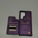 Vinich for Samsung Galaxy S25 Ultra Wallet Case with Card Holder, RFID Blocking Credit Slots Kickstand Shockproof Phone Cover for Women Men, Purple