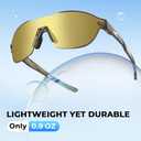 KastKing Nizini Polarized Sports Fishing Sunglasses, With PuriVex Protective Lens Coating, Rimless Wrap Design, Men Women
