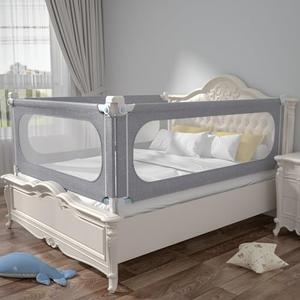 KEALIANA Bed Rails for Toddlers Upgrade Height Adjustable Baby Bed Rail Guard for Twin/Full/Queen/King Size - Safety Bed Rail for Baby（1 Side:47"(L) ×28"(H)
