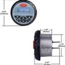 velex Marine Stereo, in-Dash, Marine Gauge, Bluetooth, Digital Media MP3 / WMA/USB/AM/FM Weather-Proof Marine Stereo, (No CD Player)