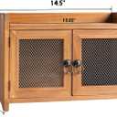 COLLECTIVE HOME - Storage Cabinet, Mini Countertop Cabinet, Wood Organizer for Kitchen Living Room Bedroom Bathroom Office with Magnetic Door, 14.5 x 6.5 x 10 (Brown)