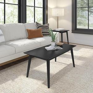 Plank+Beam 48 Inch Mid Century Modern Coffee Table, Wood Coffee Tables for Living Room, Rectangular Center Table, Occasional Table for Small Spaces