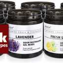 6 Pack Odor Eliminator Gel Beads, 6 kinds of fragrance Clear Air Freshener Made with Essential Oils - Eliminates Odors in Bathrooms, Cars, Boats, RVs & Pet Areas