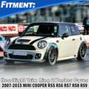 Osompar Headlight Trim Ring with Headlight Washer Cover Compatible with 2007-2015 MINI Cooper Gen2 R55 R56 R57 R58 R59 Black Pair Replaces 51137149905 61672752559 Driver Passenger Side