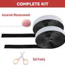 32Ft *1 Inch Hook and Loop Tape with Adhesive Back, Heavy Duty Double Sided Adhesive Strips, Strong Sticky Strips Roll for Home/Office/School/Car, Black