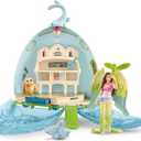 Schleich bayala 18pc. Mystic Library Playset with Owlet and Bird Figurines - Featuring Figure with Flexible Arm, Imaginative Fun and Durable Toy for Girls and Boys, Gift for Kids Ages 5+