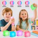 2 x 4 Pack Stress Cube, Slow Rising Ice Cube Stress Balls for Adults Kids, Sensory Fidget Toy for Anxiety Relief, Square Shape Squishy Balls for Classroom Prizes, Cube Squishy for Party Favors