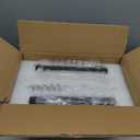 14.17in Alabaster Wall Sconces, Natural Marble Wall Light Set of Two, Modern LED Alabaster Sconces for Living Room Indoor Wall Lamps for Dining Room Stairs Bedroom,Black (2 Pack)