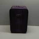 Large Wig Travel Box with Top Handle, Shoulder Strap & Double Zipper, Carrying Case with Removable Head-Holding Base -Black & Purple (MAROON)