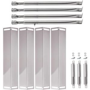 Grill Replacement Parts for Charbroil 463211513, 463211512, 463211516, 463211511, 463211514 Grill Model, Grill Heat Tent Shield, Burner Tube (1 Burner with Bracket), Carryover Tube Replacement Kits.